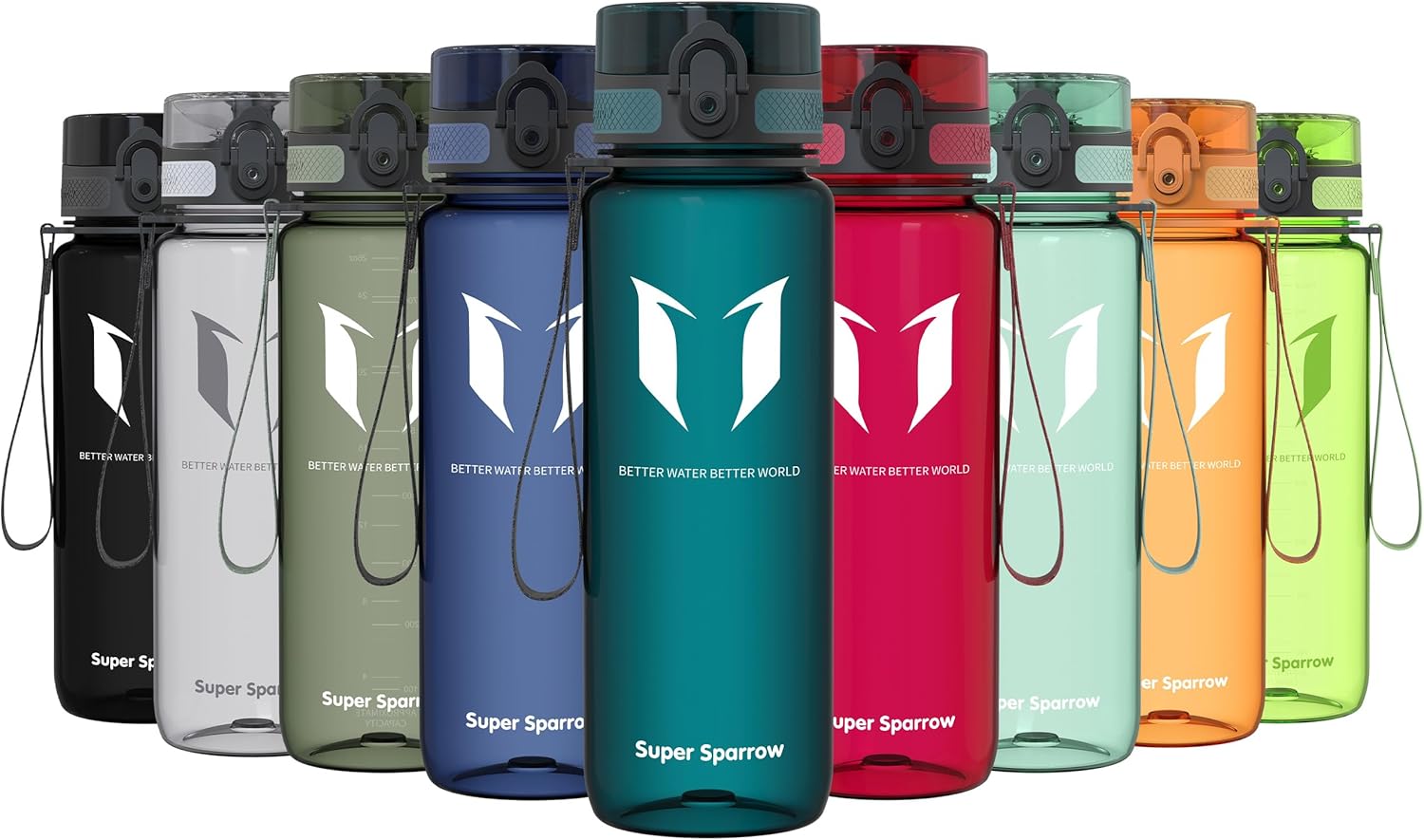 Super Sparrow Waterfles Sport 750ml – BPA-vrije Tritan Drinkfles, Lekvrij & Morsvrij – Lichtgewicht Herbruikbare Sportfles voor Fitness, Gym, Fietsen en Outdoor
