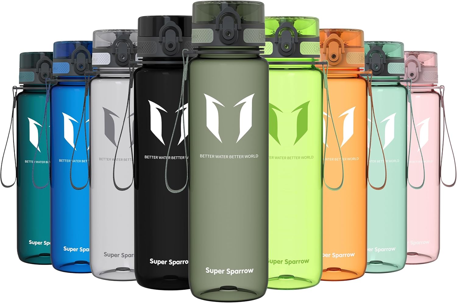 Super Sparrow Waterfles Sport 750ml – BPA-vrije Tritan Drinkfles, Lekvrij & Morsvrij – Lichtgewicht Herbruikbare Sportfles voor Fitness, Gym, Fietsen en Outdoor