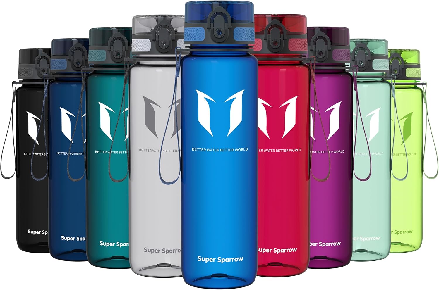 Super Sparrow Waterfles Sport 750ml – BPA-vrije Tritan Drinkfles, Lekvrij & Morsvrij – Lichtgewicht Herbruikbare Sportfles voor Fitness, Gym, Fietsen en Outdoor