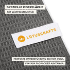 Lotuscrafts Yoga Handdoek Wet Grip - antislip & sneldrogend - slipvrije yogahanddoek met sterke grip - yogadoek ideaal voor Hot Yoga [183 x 61 cm].