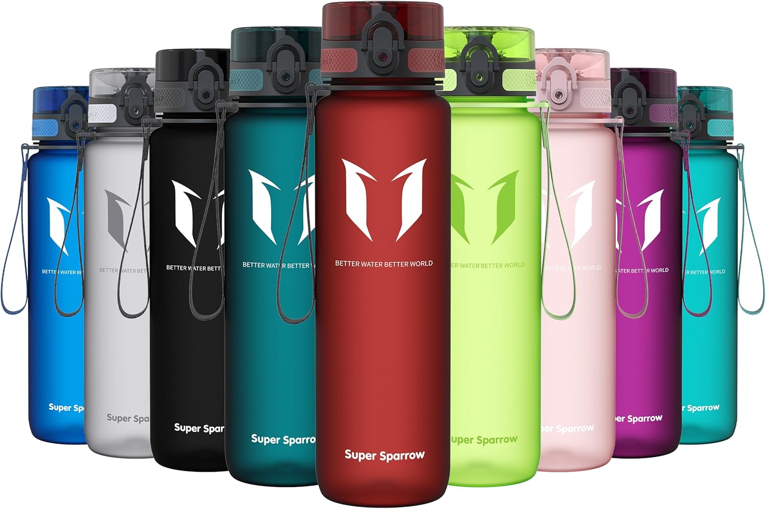 Super Sparrow Waterfles Sport 750ml – BPA-vrije Tritan Drinkfles, Lekvrij & Morsvrij – Lichtgewicht Herbruikbare Sportfles voor Fitness, Gym, Fietsen en Outdoor