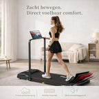 Walking Pad/loopband voor thuis, inklapbaar, 3-in-1 mini-loopband met handgreep, stil en plat, tot 120 kg, geschikt voor bureau en thuiskantoor, senioren en revalidatie, FunLife F1