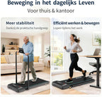 Walking Pad/loopband voor thuis, inklapbaar, 3-in-1 mini-loopband met handgreep, stil en plat, tot 120 kg, geschikt voor bureau en thuiskantoor, senioren en revalidatie, FunLife F1