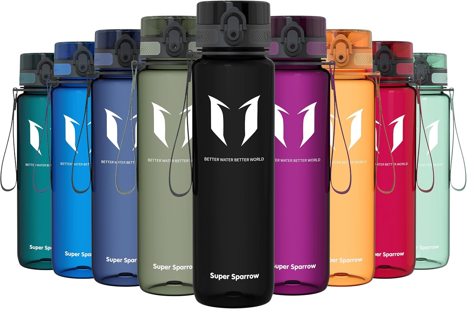Super Sparrow Waterfles Sport 750ml – BPA-vrije Tritan Drinkfles, Lekvrij & Morsvrij – Lichtgewicht Herbruikbare Sportfles voor Fitness, Gym, Fietsen en Outdoor