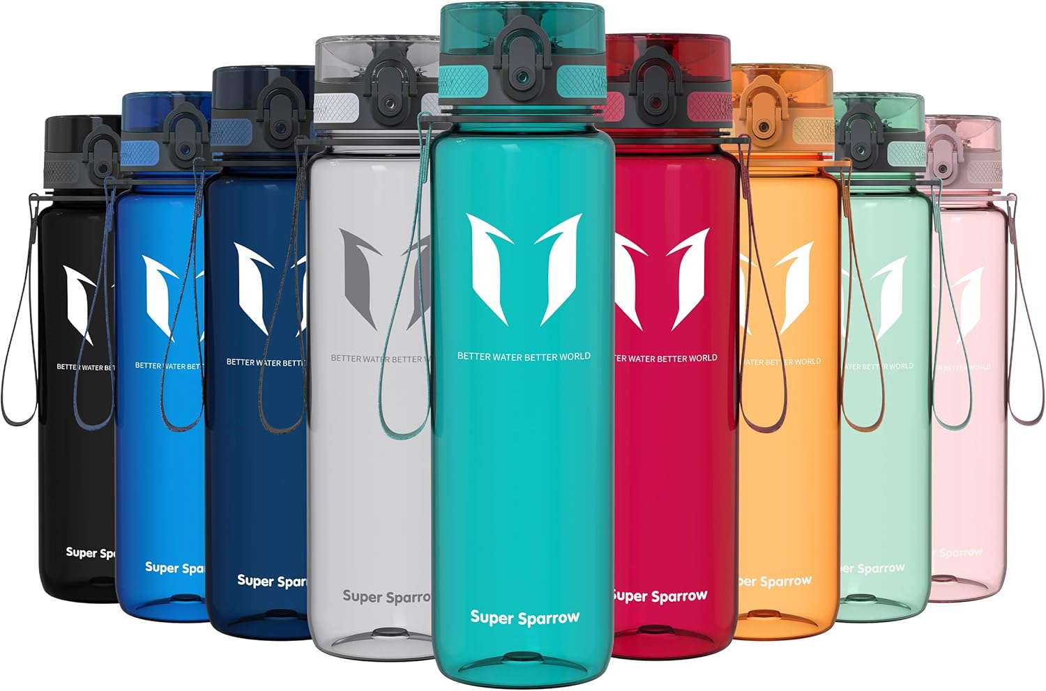 Super Sparrow Waterfles Sport 750ml – BPA-vrije Tritan Drinkfles, Lekvrij & Morsvrij – Lichtgewicht Herbruikbare Sportfles voor Fitness, Gym, Fietsen en Outdoor