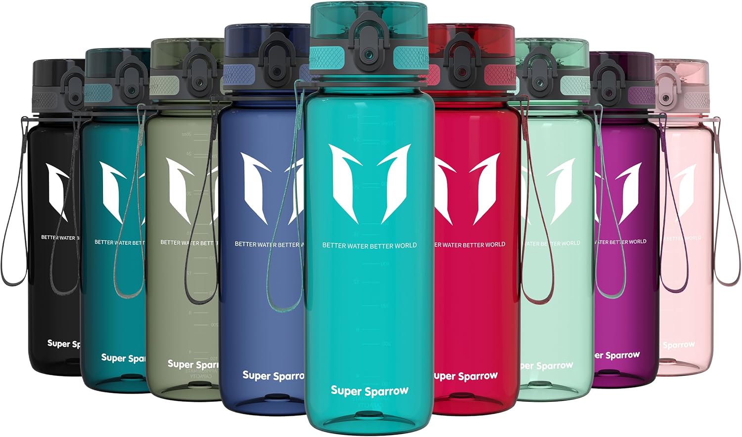 Super Sparrow Waterfles Sport 750ml – BPA-vrije Tritan Drinkfles, Lekvrij & Morsvrij – Lichtgewicht Herbruikbare Sportfles voor Fitness, Gym, Fietsen en Outdoor