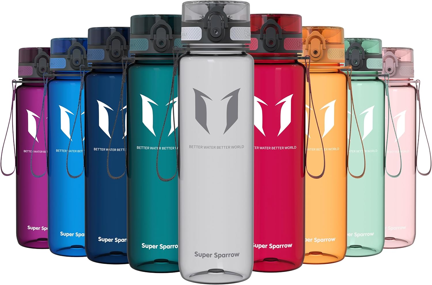 Super Sparrow Waterfles Sport 750ml – BPA-vrije Tritan Drinkfles, Lekvrij & Morsvrij – Lichtgewicht Herbruikbare Sportfles voor Fitness, Gym, Fietsen en Outdoor