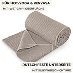 Lotuscrafts Yoga Handdoek Wet Grip - antislip & sneldrogend - slipvrije yogahanddoek met sterke grip - yogadoek ideaal voor Hot Yoga [183 x 61 cm].