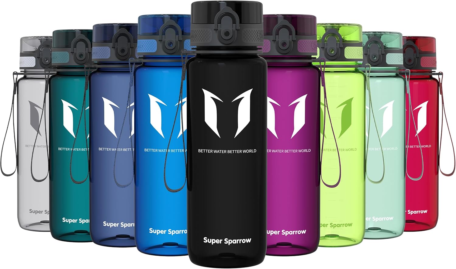 Super Sparrow Waterfles Sport 750ml – BPA-vrije Tritan Drinkfles, Lekvrij & Morsvrij – Lichtgewicht Herbruikbare Sportfles voor Fitness, Gym, Fietsen en Outdoor