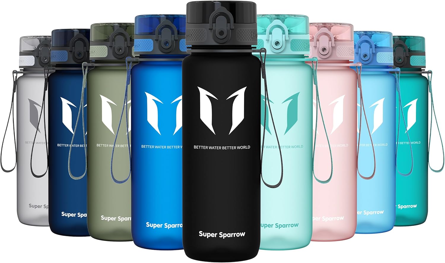 Super Sparrow Waterfles Sport 750ml – BPA-vrije Tritan Drinkfles, Lekvrij & Morsvrij – Lichtgewicht Herbruikbare Sportfles voor Fitness, Gym, Fietsen en Outdoor