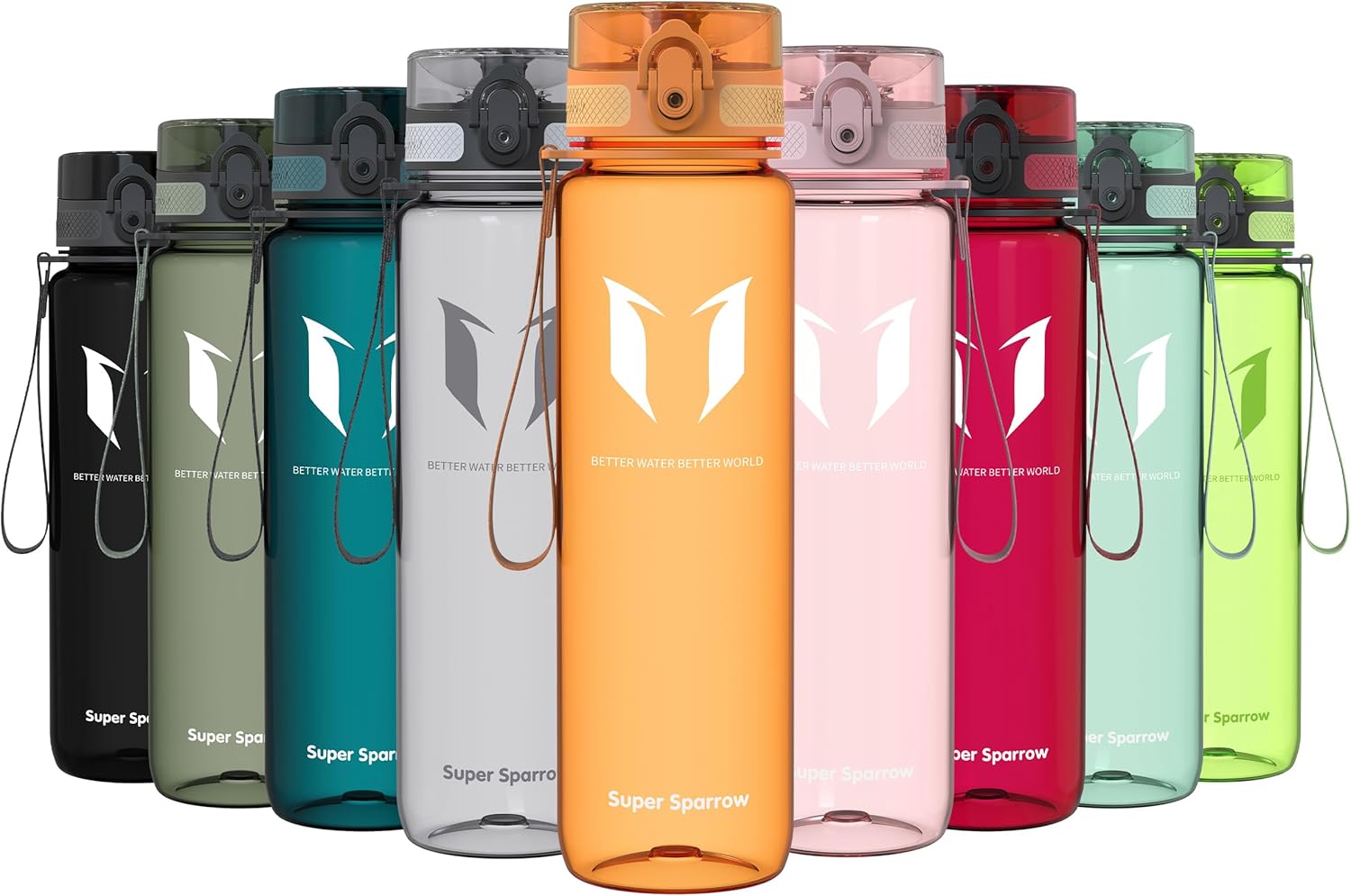 Super Sparrow Waterfles Sport 750ml – BPA-vrije Tritan Drinkfles, Lekvrij & Morsvrij – Lichtgewicht Herbruikbare Sportfles voor Fitness, Gym, Fietsen en Outdoor