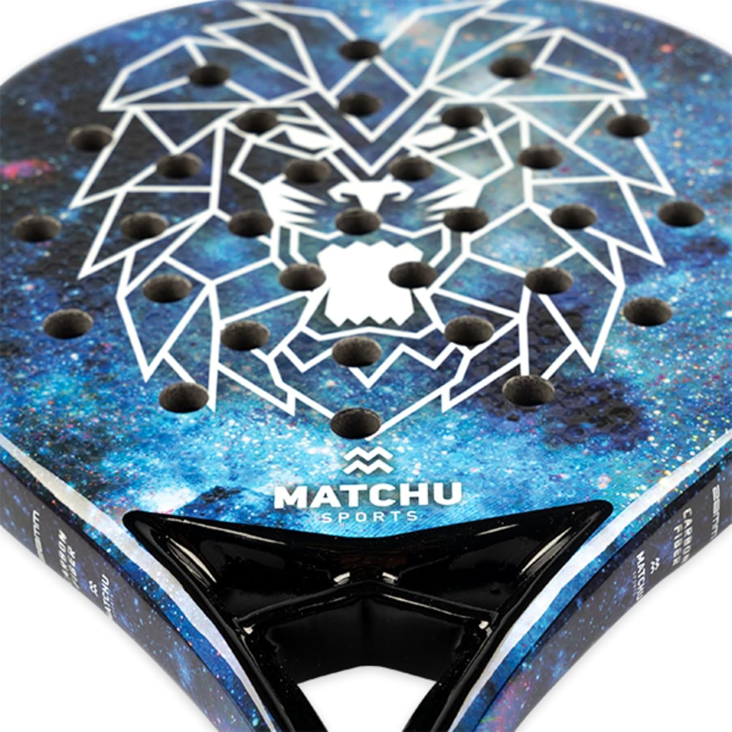 MATCHU - Padel racket - Inclusief een draagtas - 100% carbon frame, fiberglasse toplaag en zacht EVA foam - 3D grip technologie