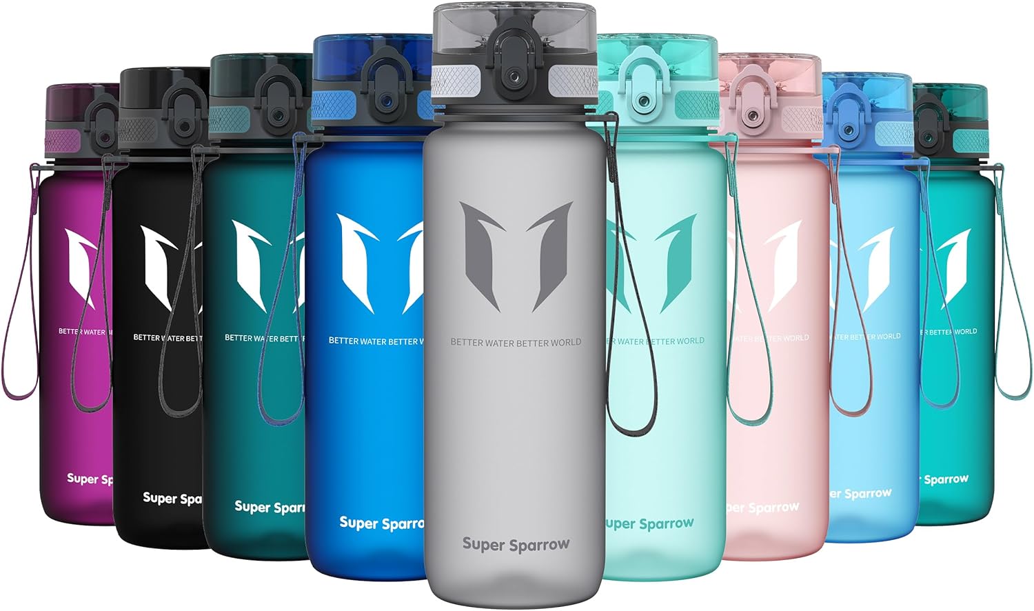 Super Sparrow Waterfles Sport 750ml – BPA-vrije Tritan Drinkfles, Lekvrij & Morsvrij – Lichtgewicht Herbruikbare Sportfles voor Fitness, Gym, Fietsen en Outdoor