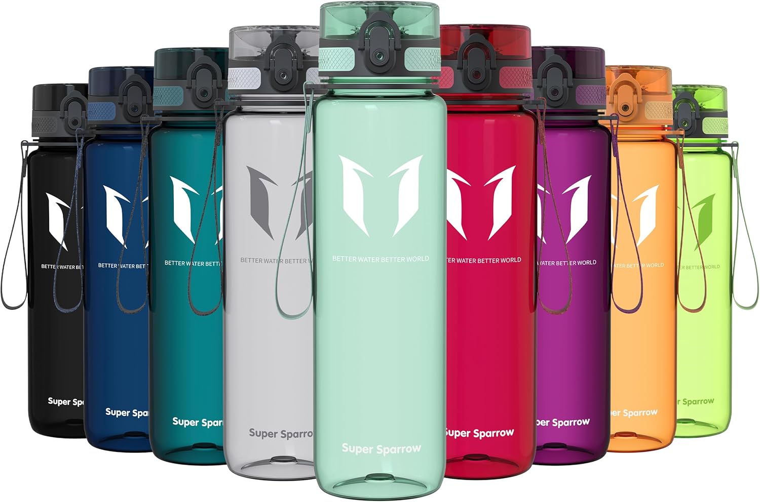Super Sparrow Waterfles Sport 750ml – BPA-vrije Tritan Drinkfles, Lekvrij & Morsvrij – Lichtgewicht Herbruikbare Sportfles voor Fitness, Gym, Fietsen en Outdoor