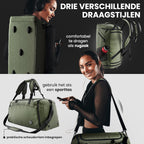 Sporttas Gymbag Reistas 40L / 60L | Trainingstas met Rugzak-Functie Schoenencompartiment Vak voor natte Kleding | Sportrugzak Fitness Tas Weekender Zwemtas Duffelbag Sportzak Fitnesszak Sportbag Heren