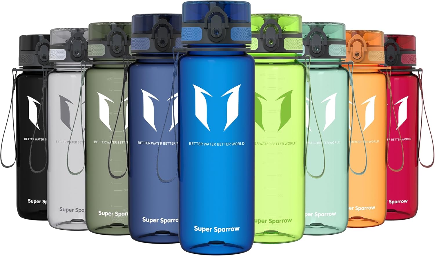 Super Sparrow Waterfles Sport 750ml – BPA-vrije Tritan Drinkfles, Lekvrij & Morsvrij – Lichtgewicht Herbruikbare Sportfles voor Fitness, Gym, Fietsen en Outdoor