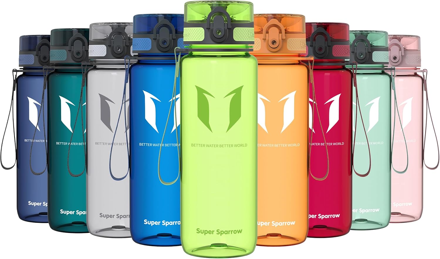 Super Sparrow Waterfles Sport 750ml – BPA-vrije Tritan Drinkfles, Lekvrij & Morsvrij – Lichtgewicht Herbruikbare Sportfles voor Fitness, Gym, Fietsen en Outdoor