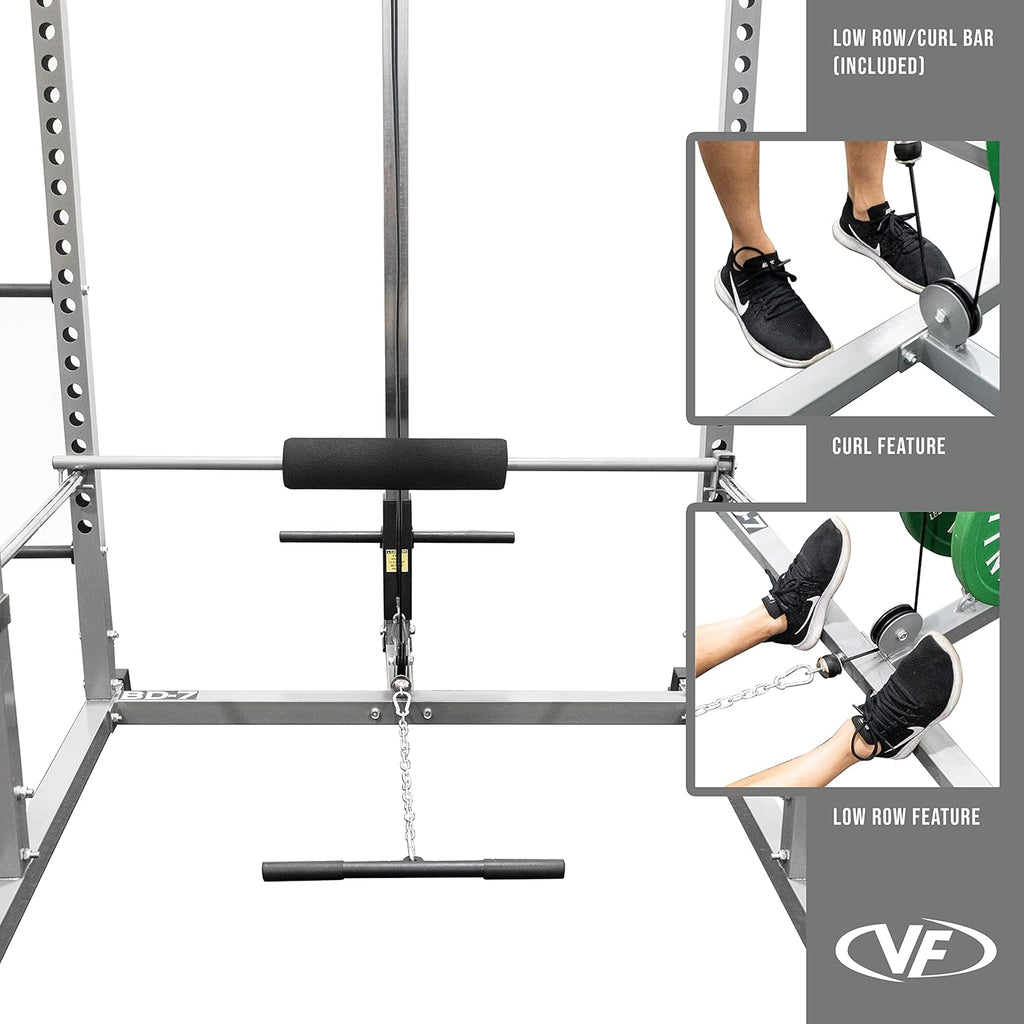 Valor Fitness BD-7 Power Rack met Lat bevestigingsstrips