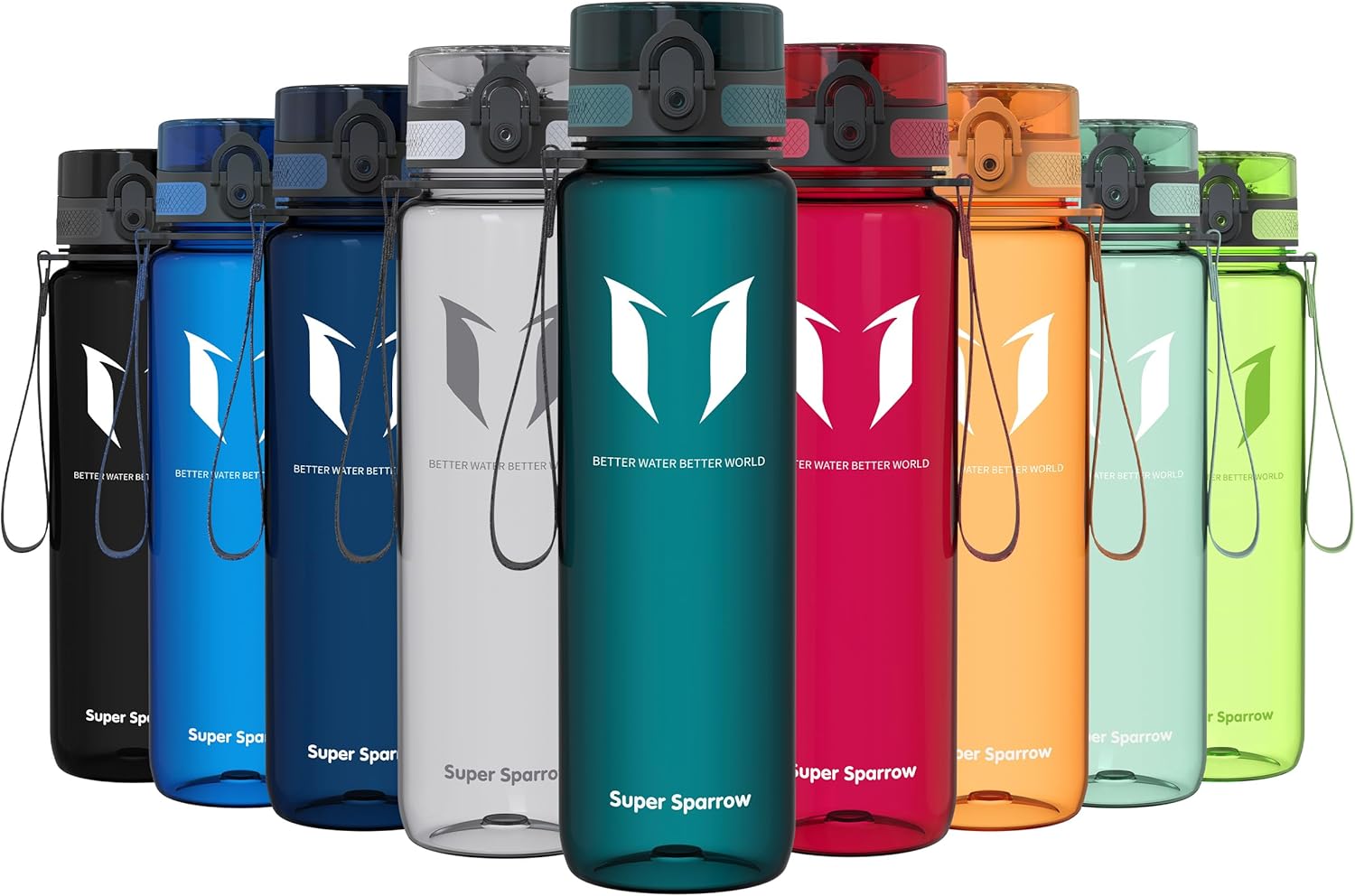 Super Sparrow Waterfles Sport 750ml – BPA-vrije Tritan Drinkfles, Lekvrij & Morsvrij – Lichtgewicht Herbruikbare Sportfles voor Fitness, Gym, Fietsen en Outdoor
