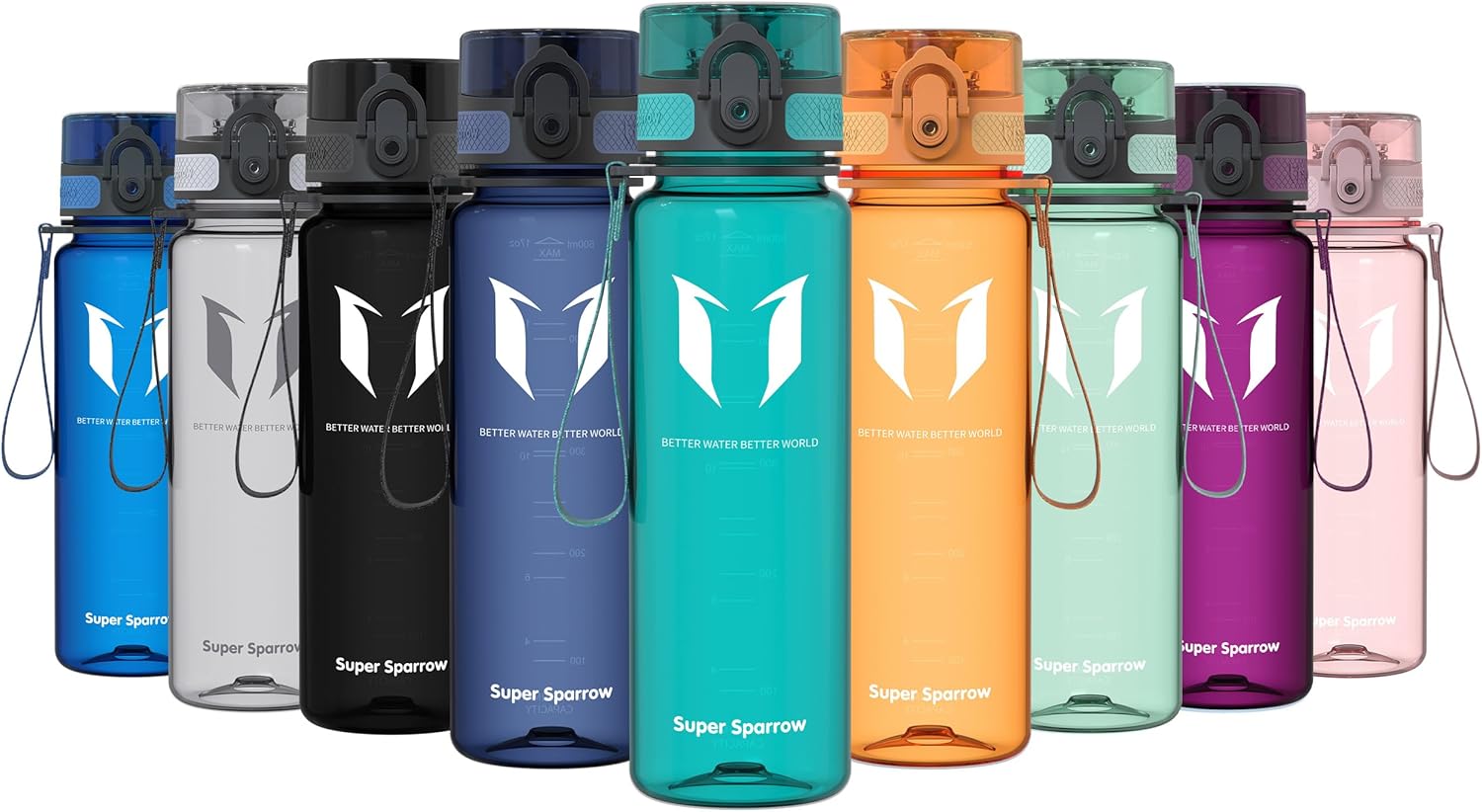 Super Sparrow Waterfles Sport 750ml – BPA-vrije Tritan Drinkfles, Lekvrij & Morsvrij – Lichtgewicht Herbruikbare Sportfles voor Fitness, Gym, Fietsen en Outdoor