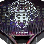 MATCHU - Padel racket - Inclusief een draagtas - 100% carbon frame, fiberglasse toplaag en zacht EVA foam - 3D grip technologie