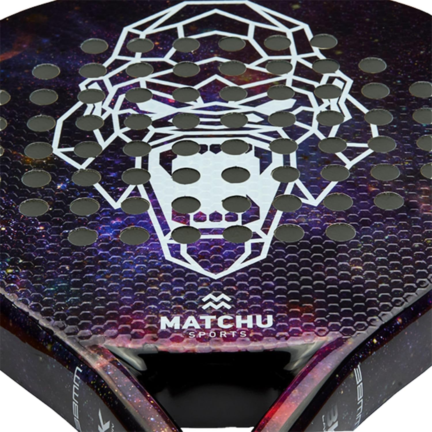 MATCHU - Padel racket - Inclusief een draagtas - 100% carbon frame, fiberglasse toplaag en zacht EVA foam - 3D grip technologie