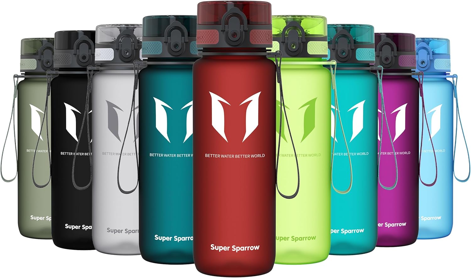 Super Sparrow Waterfles Sport 750ml – BPA-vrije Tritan Drinkfles, Lekvrij & Morsvrij – Lichtgewicht Herbruikbare Sportfles voor Fitness, Gym, Fietsen en Outdoor