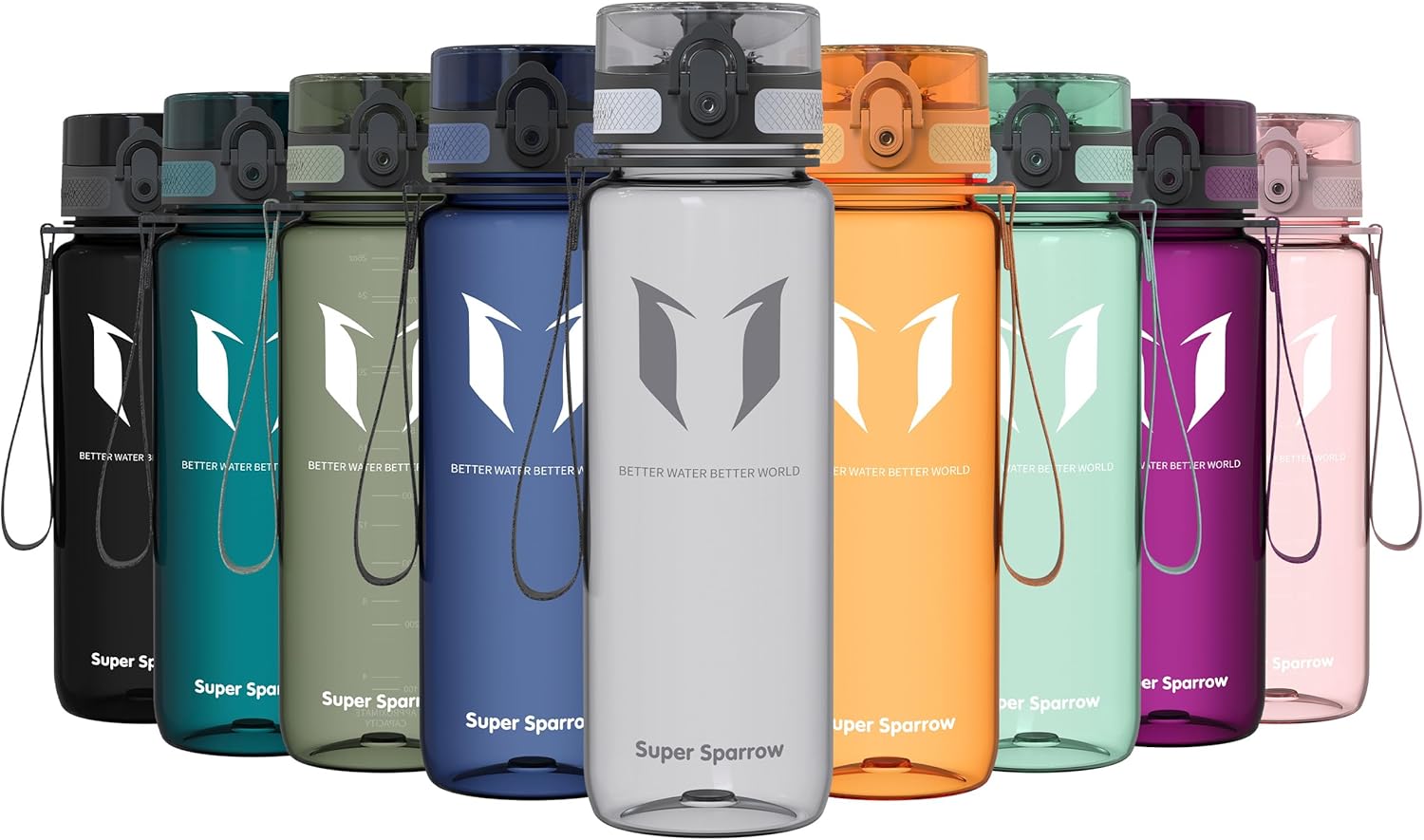 Super Sparrow Waterfles Sport 750ml – BPA-vrije Tritan Drinkfles, Lekvrij & Morsvrij – Lichtgewicht Herbruikbare Sportfles voor Fitness, Gym, Fietsen en Outdoor