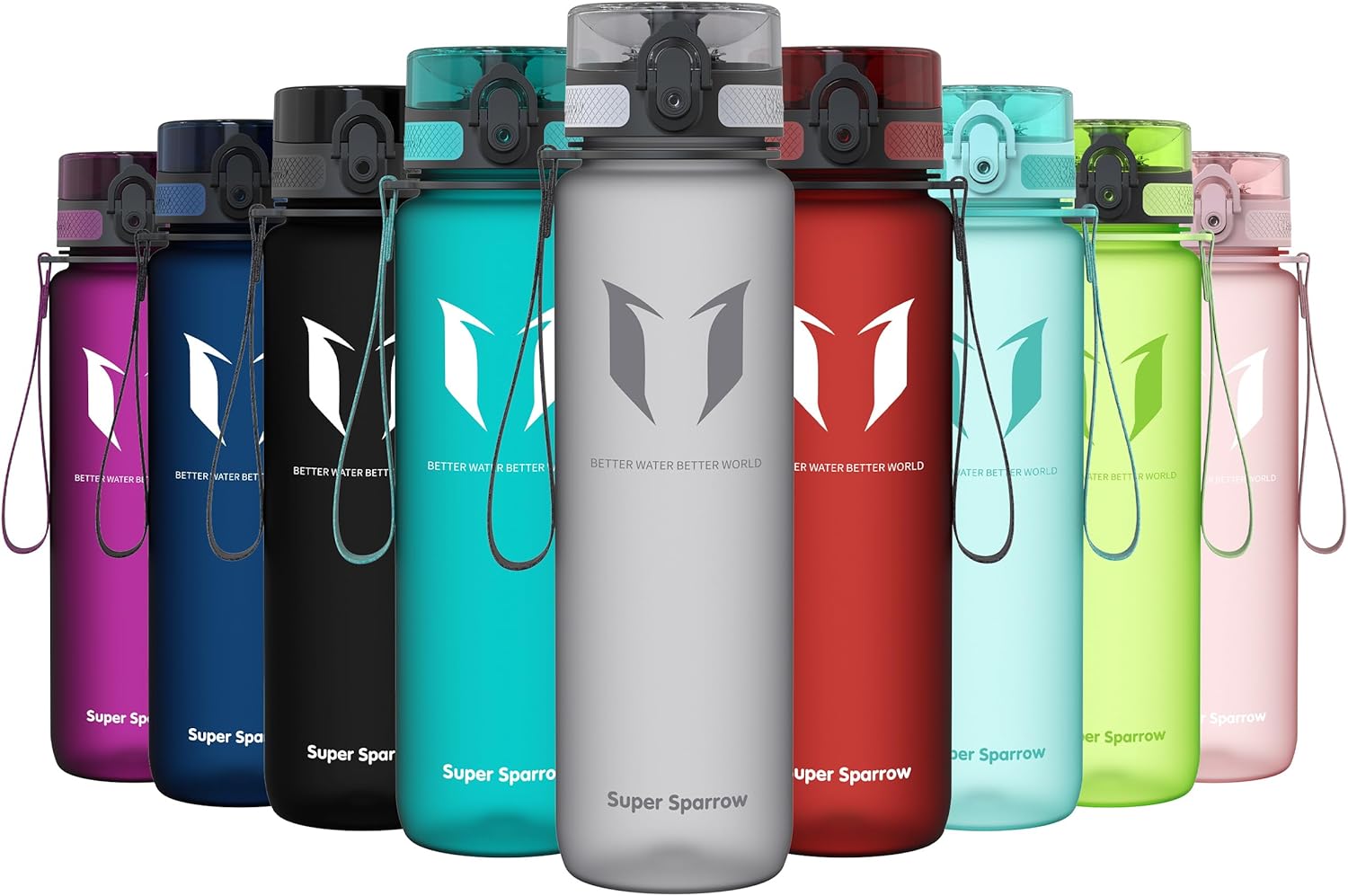 Super Sparrow Waterfles Sport 750ml – BPA-vrije Tritan Drinkfles, Lekvrij & Morsvrij – Lichtgewicht Herbruikbare Sportfles voor Fitness, Gym, Fietsen en Outdoor