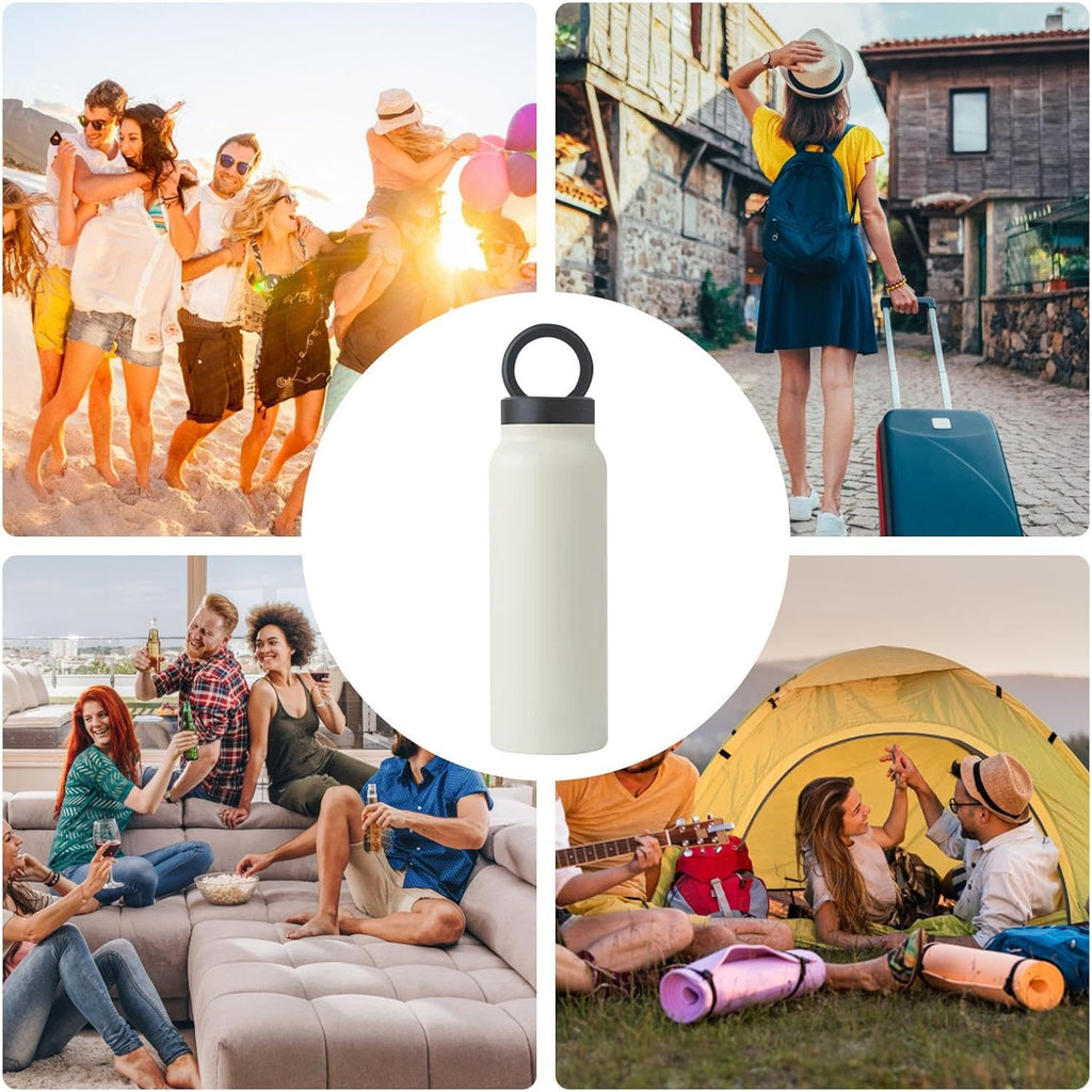 Vacuüm geïsoleerde magnetische waterfles - 24oz Gym & Sport Fles met telefoonhouder | Lekvrije magnetische fles voor buiten rijden, auto en sportschool