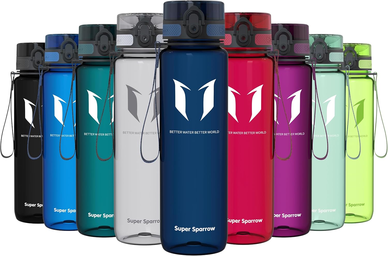 Super Sparrow Waterfles Sport 750ml – BPA-vrije Tritan Drinkfles, Lekvrij & Morsvrij – Lichtgewicht Herbruikbare Sportfles voor Fitness, Gym, Fietsen en Outdoor