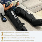 FIT KING beenmassageapparaat, beenmassage recovery boots Verbetert de sportprestaties bij pijn en doorbloeding (middelgrote maat)