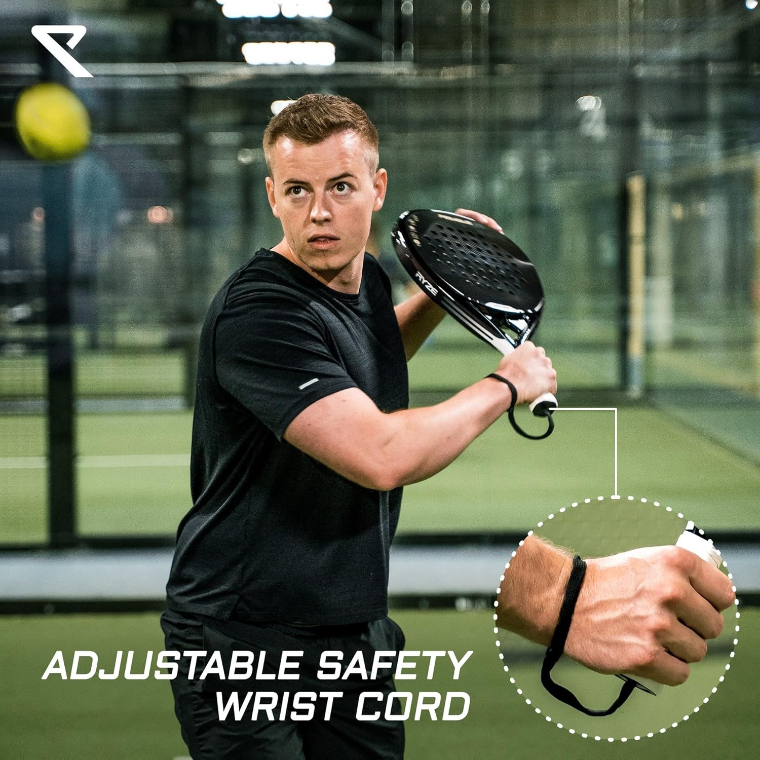 RYZE PEGASUS Padel Racket van 100% koolstofvezel - Maximale kracht + control - Pro Padel Tennisracket met EVA-15 Flex Foam - Licht en duurzaam met 360 g - Gratis draagtas inbegrepen