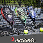 MATCHU - Padel racket - Inclusief een draagtas - 100% carbon frame, fiberglasse toplaag en zacht EVA foam - 3D grip technologie