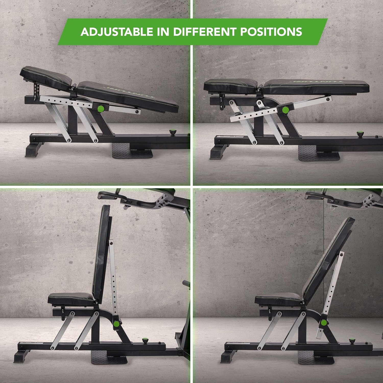 Tunturi WT80 Krachtstation - Fitness homegym - Verstelbaar fitnessapparaat voor 50+ Oefeningen - Compact voor thuisgebruik - Geschikt voor 30mm & 50mm halterschijven